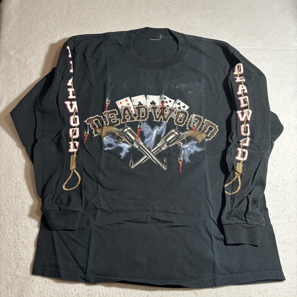 Deadwood Shirt Mens Extra Large XL Wild Bill Rides Again Long Sleeve Graphic Tee